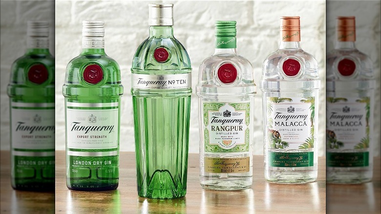 Tanqueray Gin bottles