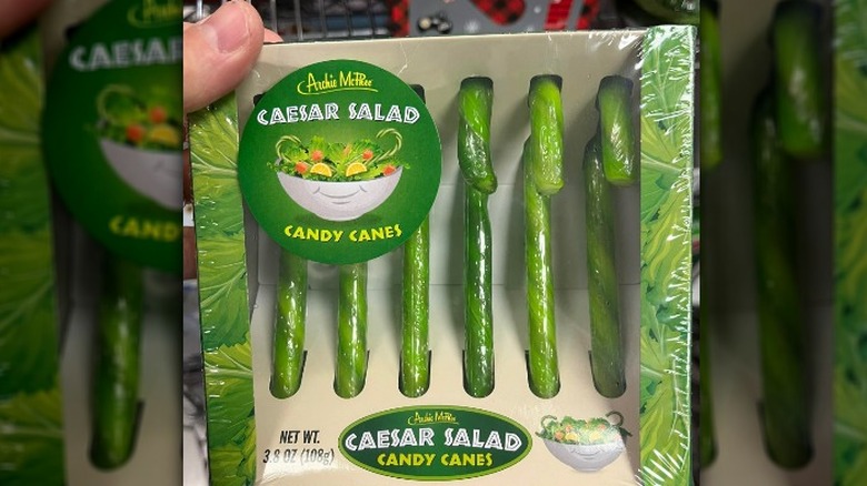 Caesar salad candy cane