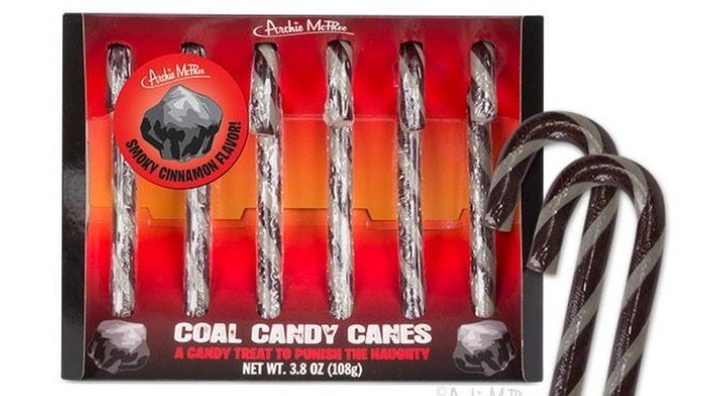 Coal candy cane