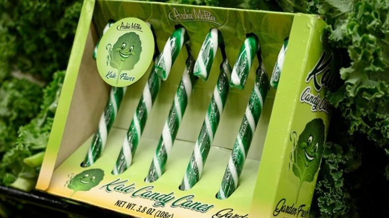 Kale candy cane