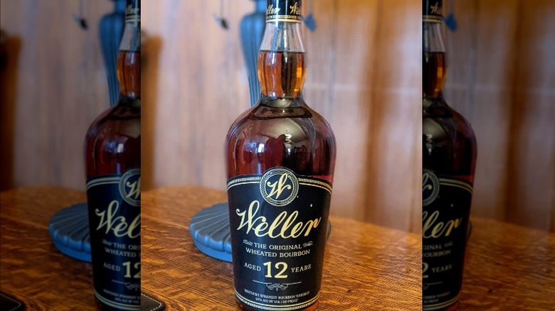 a single bottle of Weller 12 Year Bourbon 