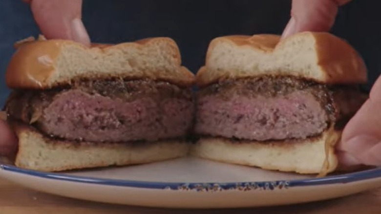 Andrew Zimmern's griddled onion burger