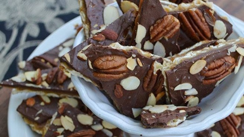 Toffee made with matzo