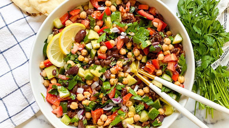 balela salad in serving bowl