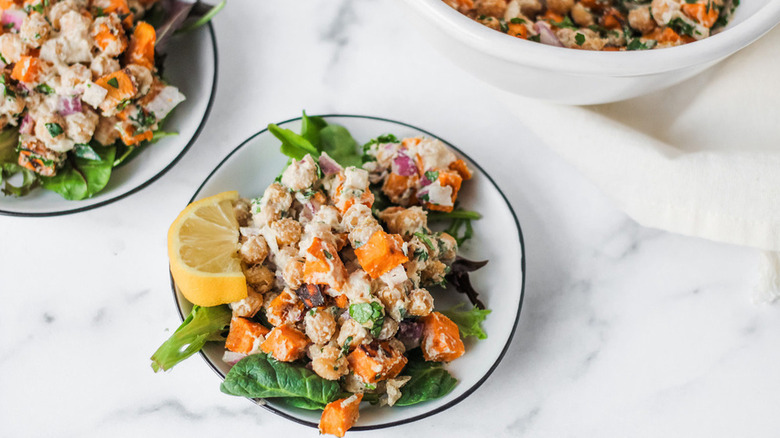 bowl of sweet potato salad