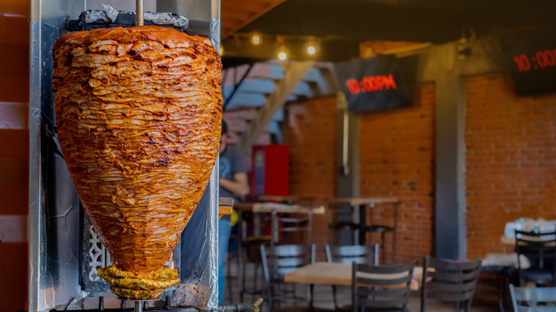 al pastor on the spit