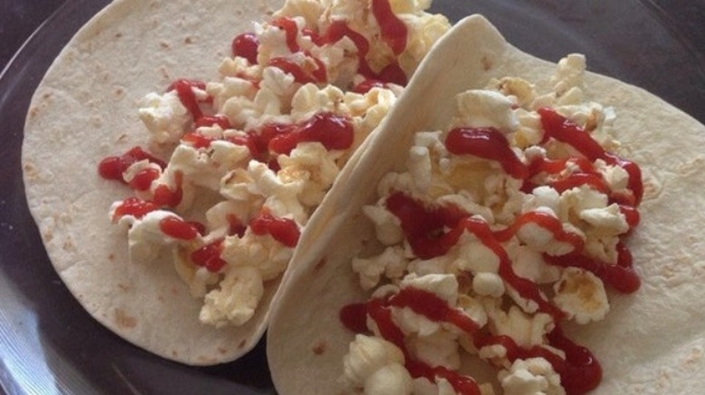 Popcorn and ketchup