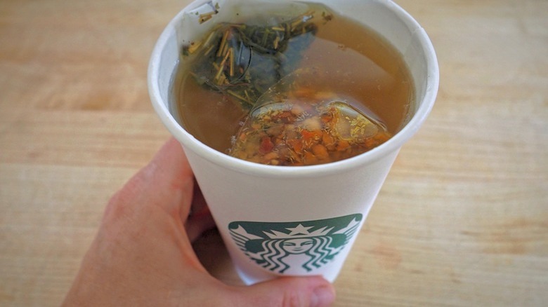 Tea in a Starbucks cup