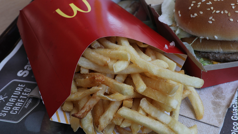 McDonald's French fries on tray