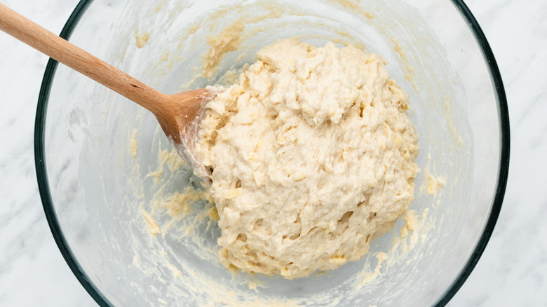 biscuit dough in bowl