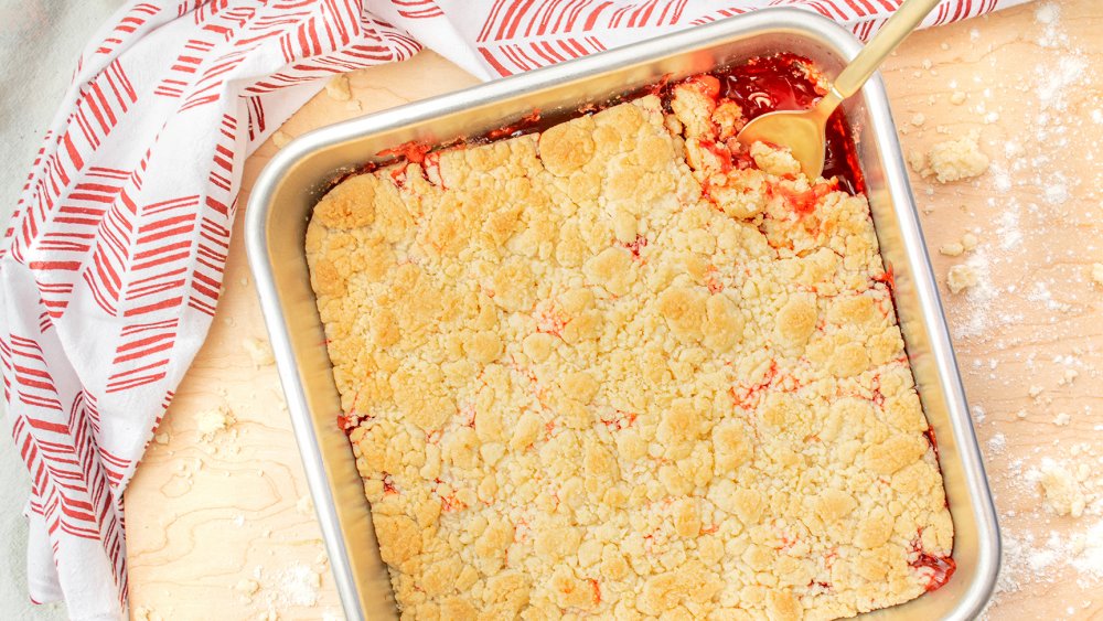 pan of 3-ingredient cherry cobbler