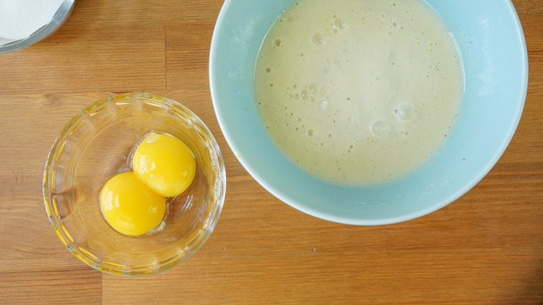 creme brulee yolks and ice cream