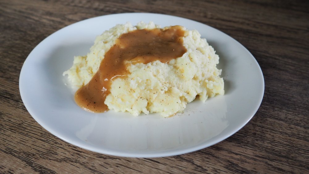 mashed potatoes and gravy to serve with 3-ingredient Crock Pot pork chops