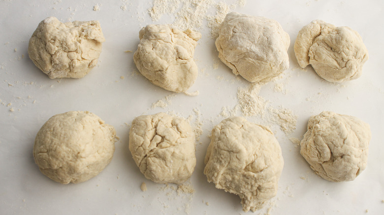eight balls of dough