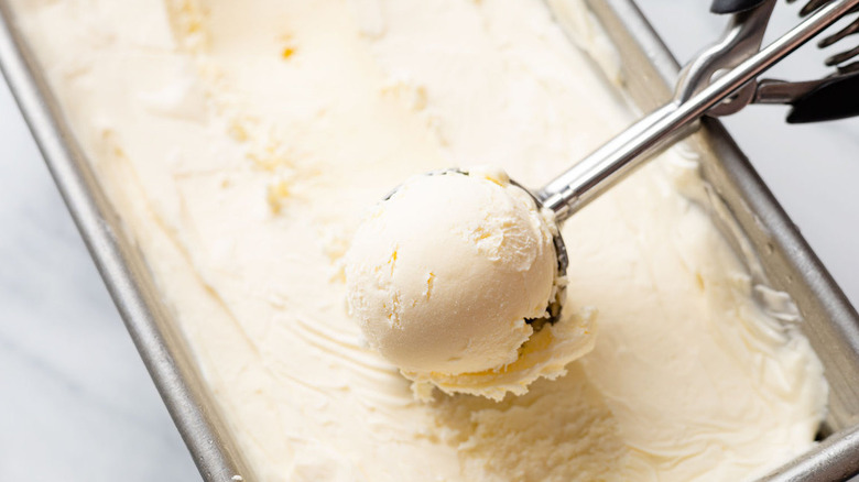 scoop of vanilla ice cream