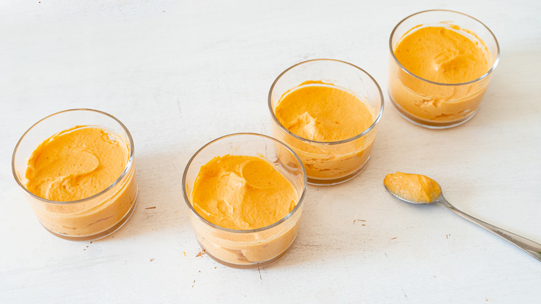 pumpkin mousse in cups