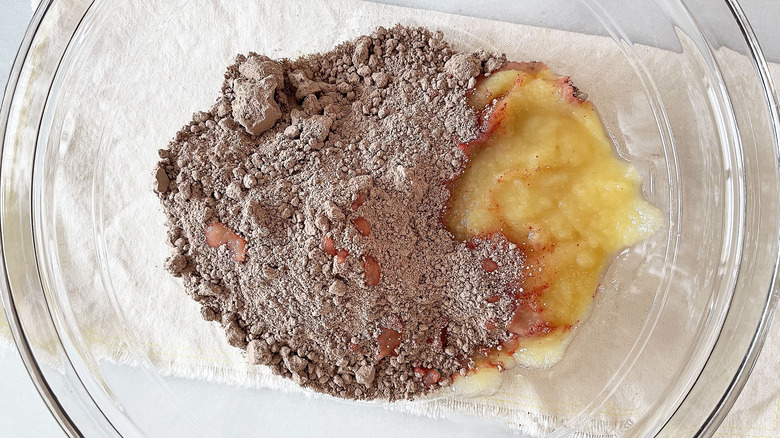 Cake ingredients in a bowl