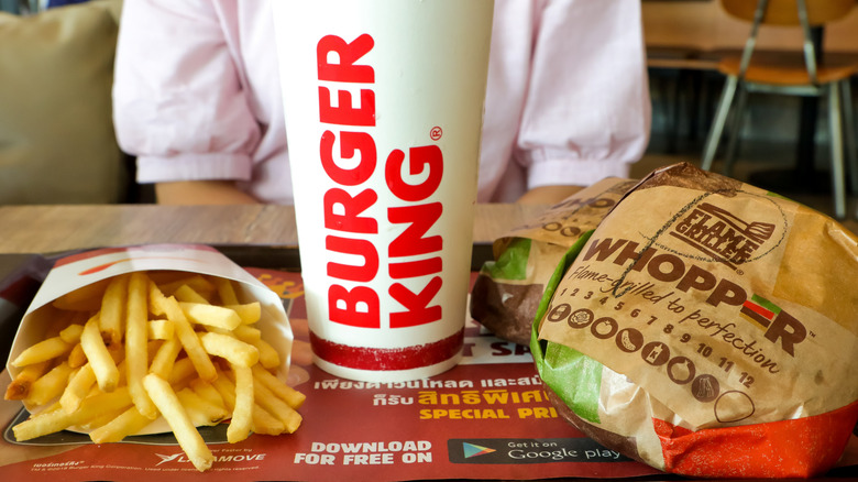 Burger King Whoppers and French fries