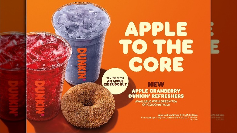 Ad for Dunkin's new fall products