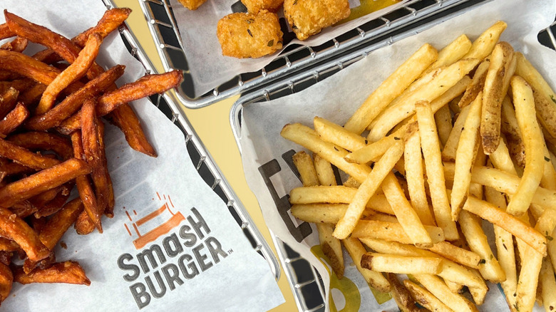 Smashburger french fries, sweet potato fries, and tater tots