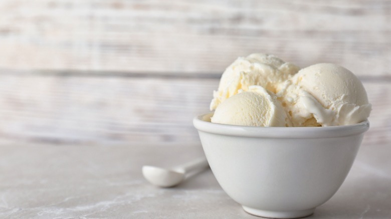 ice cream in a bowl