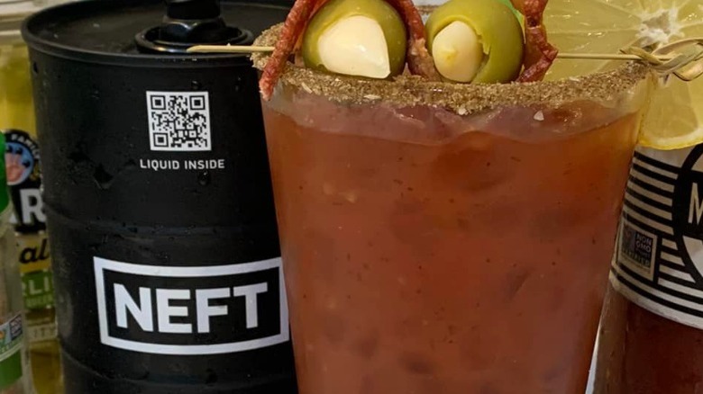 Neft Black Barrel Vodka and Bloody Marys