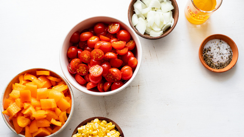 ingredients for gazpacho soup