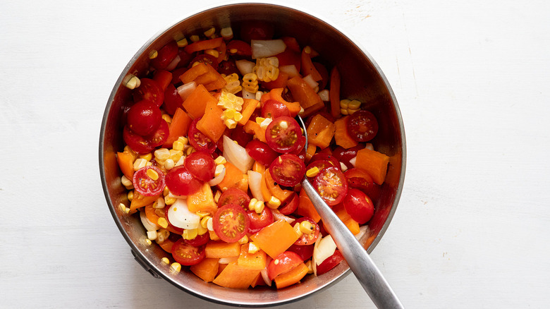 tomatoes and corn in bowl