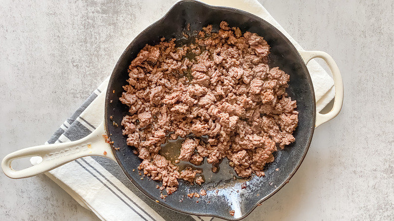 cooked ground beef