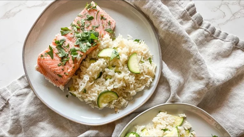 One-Pot Salmon and Rice