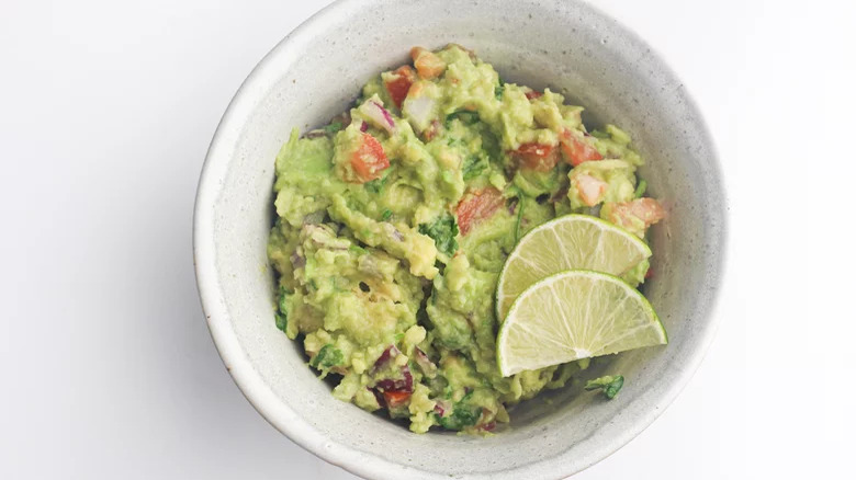 A bowl of guacamole