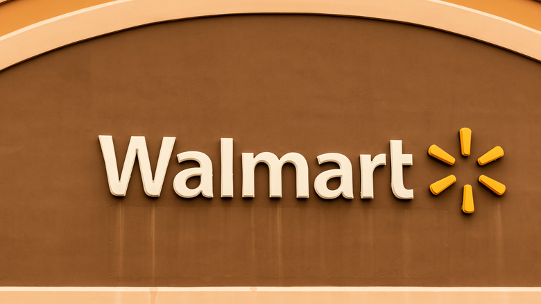 Walmart sign on storefront 