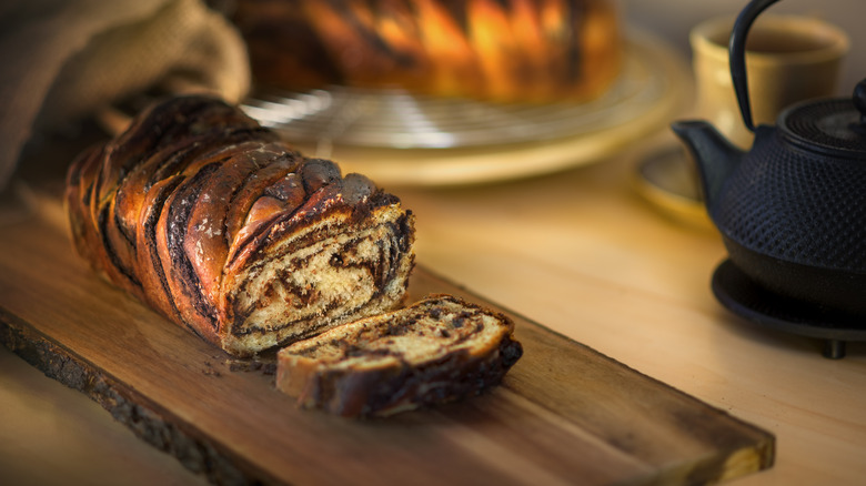 Sliced open babka