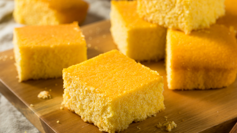 Squares of cornbread