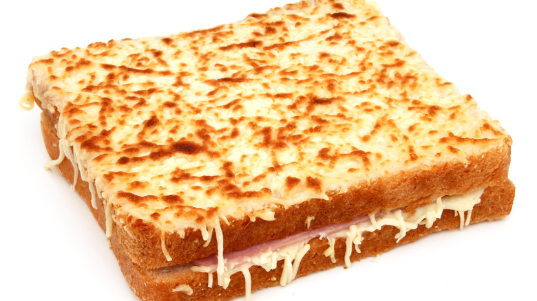 Croque monsieur, browned