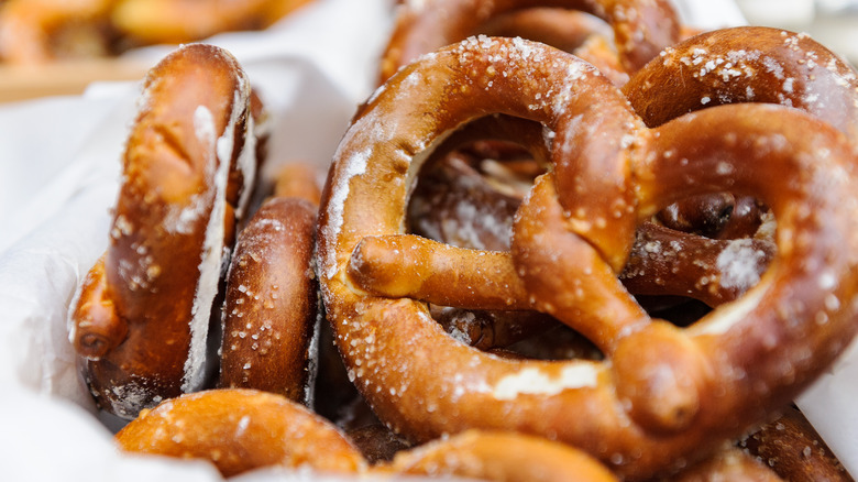 Pretzels in a basket