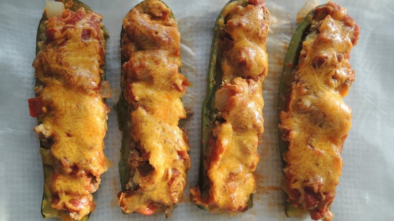 Zucchini Enchilada Boats