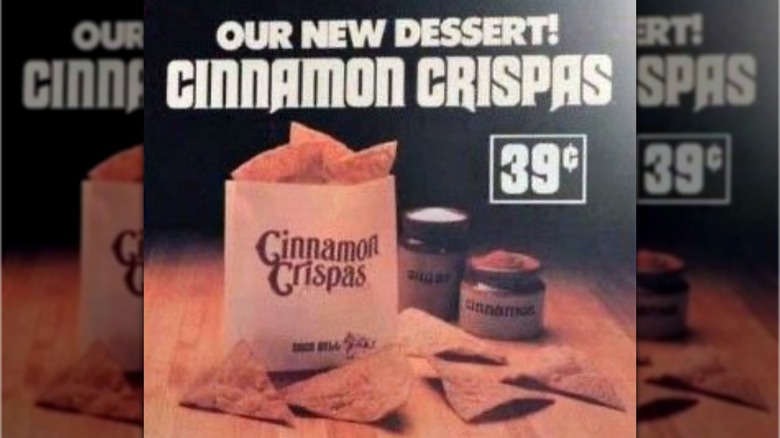 Small paper bag filled with Cinnamon Crispas