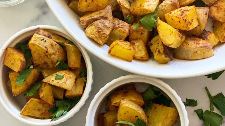 roast potatoes with parsley