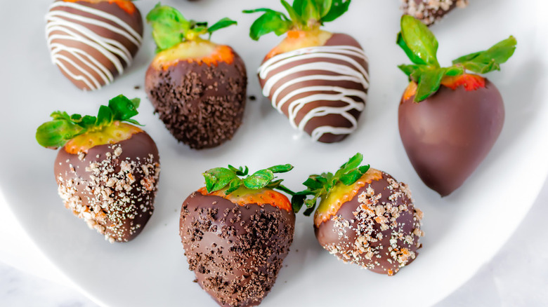 Assorted chocolate covered strawberries