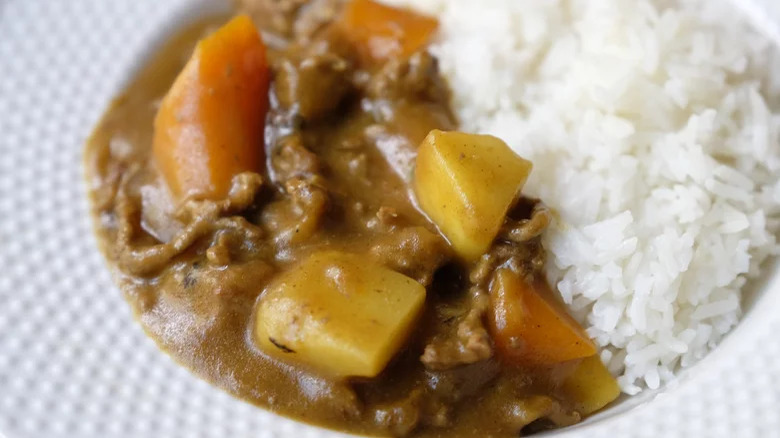 Curry and rice