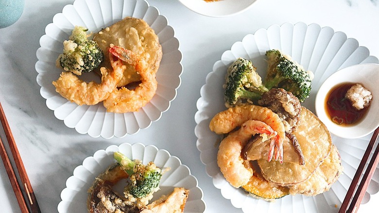 Shrimp and vegetable tempura