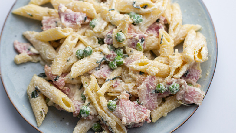 pasta with peas and parmesan