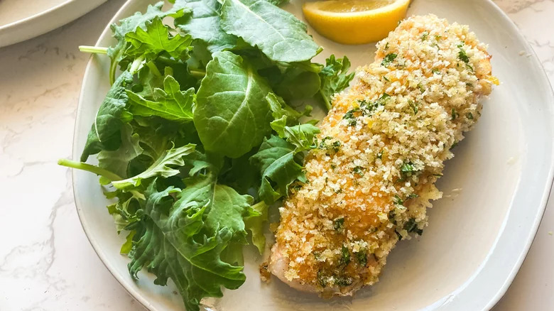 Salmon with a panko crust