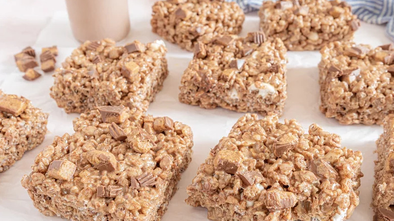 peanut butter chocolate rice krispie treats