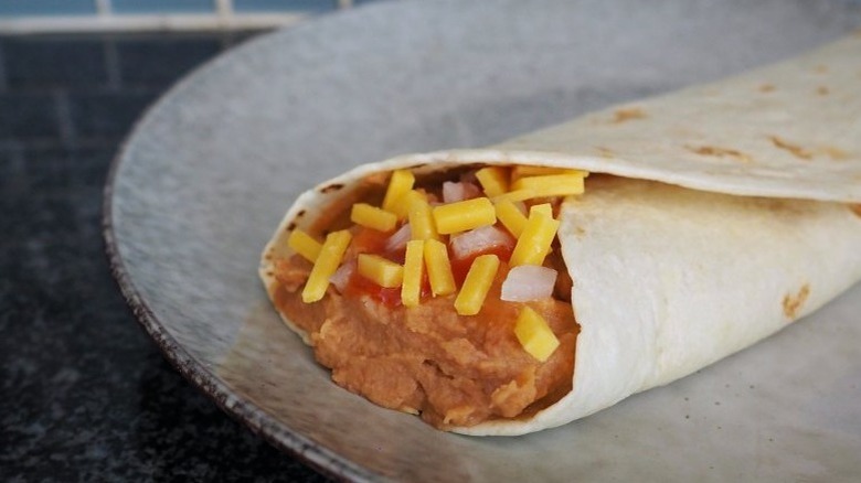 bean burrito with cheese