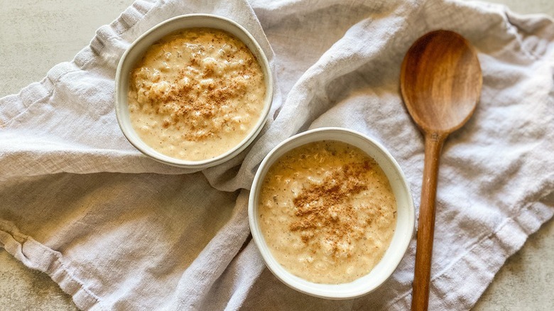 rice pudding on towel