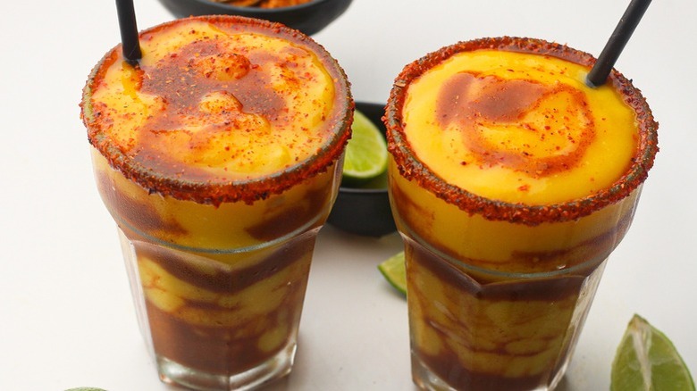 two glasses of mangonada