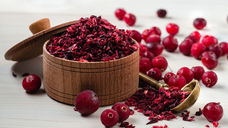 Fresh and dried cranberries