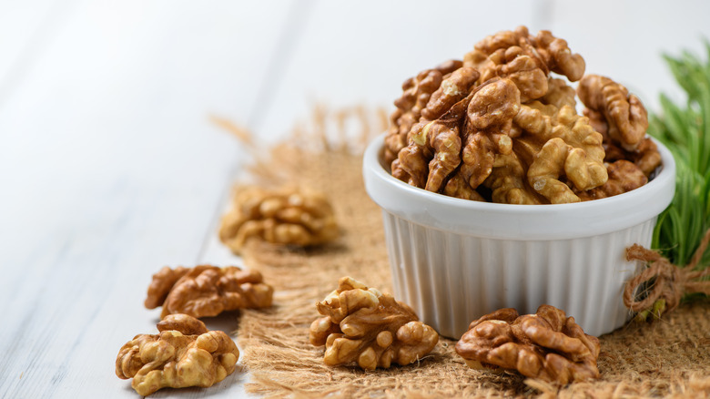 Small bowl of walnuts